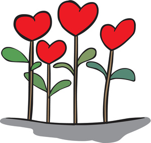 Heart Flowers Clipart Image - Clip Art Illustration of Heart ...