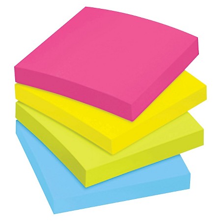 Sticky Notes 3" X 3" Post-It Multi-colored : Target