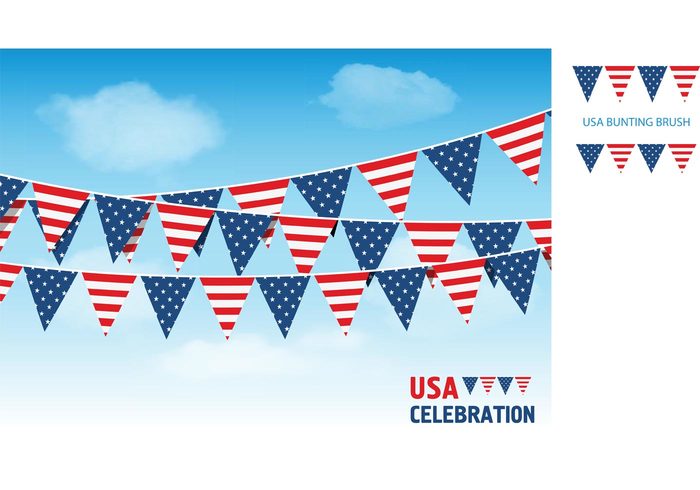 Free USA Vector Bunting Flags - Download Free Vector Art, Stock ...