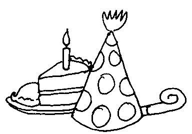 Clip Art Black And White Birthday Party Clipart