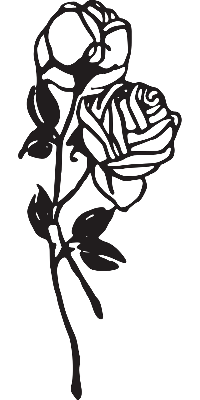 How to make drawing of rose: 14 free printable rose stencils - HOW ...