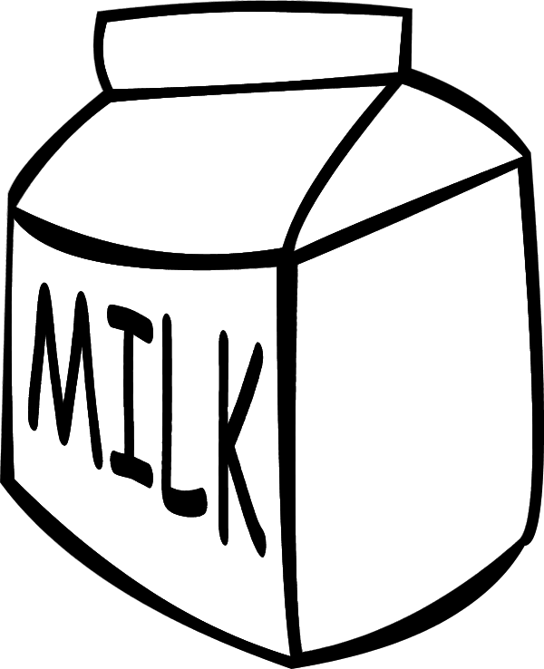 Milk carton bottle clipart
