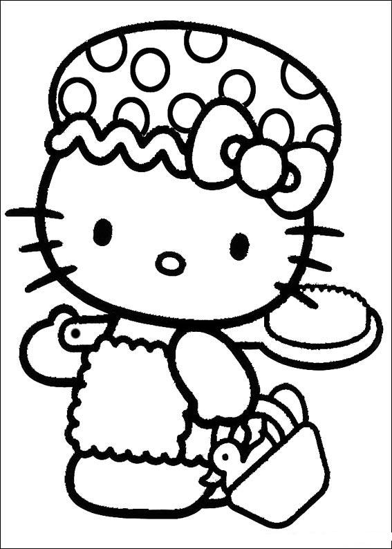 hello kitty clipart black and white - photo #20