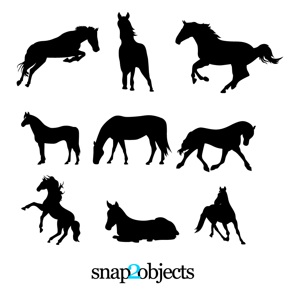 Free vector library 9 Horses Vector Silhouettes ClipArt Best