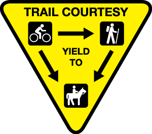 nuxx.net » Public Domain Mountain Bike Trail Courtesy Yield Sign