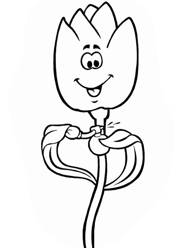 Cartoon Tulip - Boy Coloring Pages Picture 18 – Beautiful Flower ...