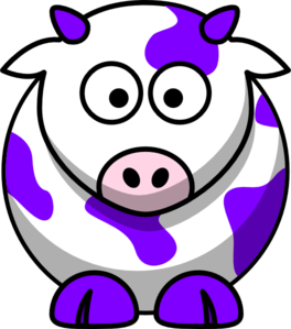 Purple Cow clip art - vector clip art online, royalty free ...