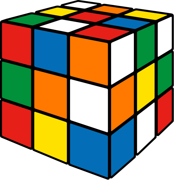 Rubik's cube mix gray 3D vector icon | SVG(VECTOR):Public Domain ...