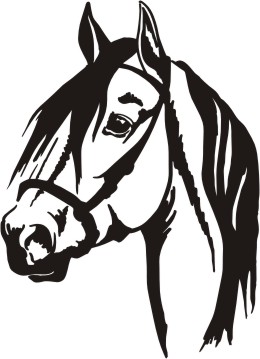 Horse head silhouette clip art