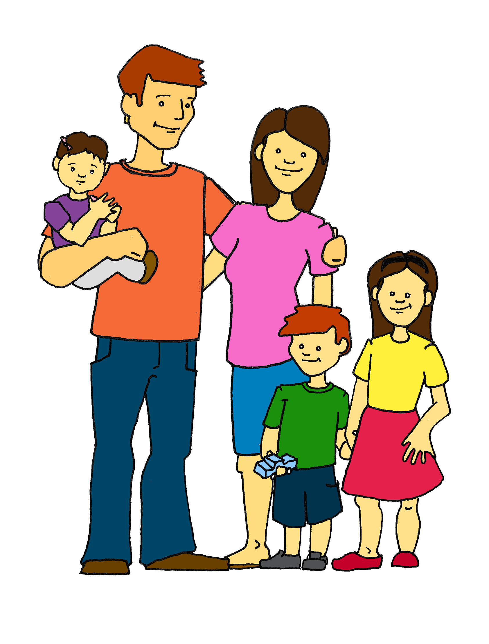 clipart family of 5 - photo #2