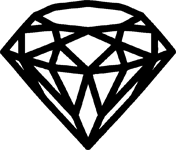 Diamond gem outline clipart