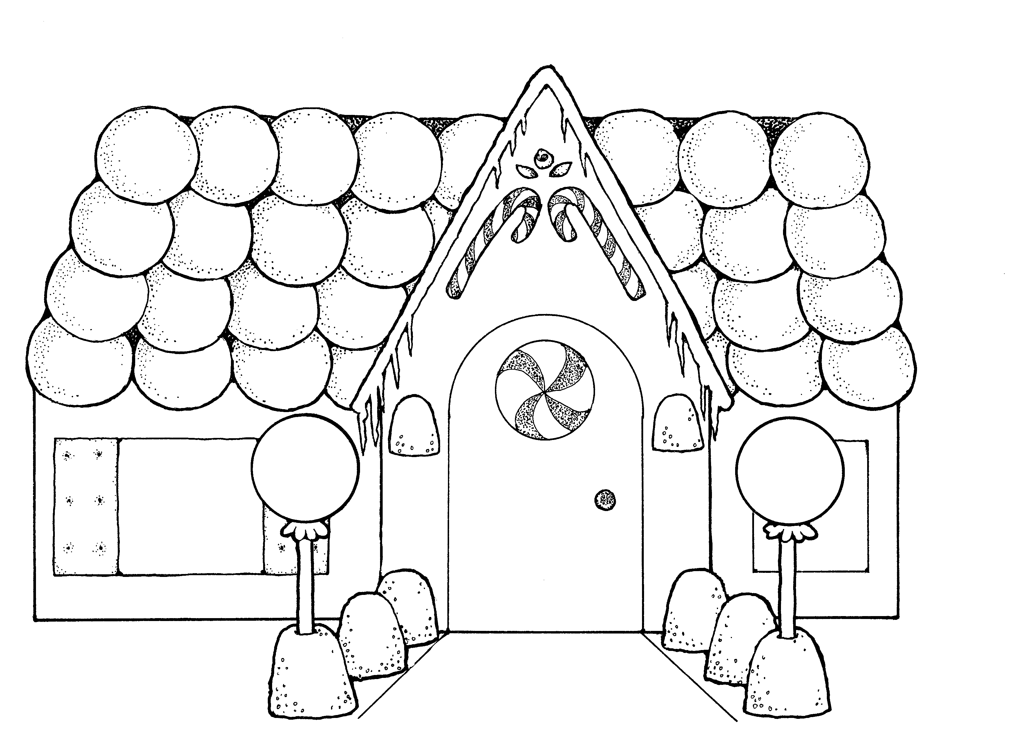 Gingerbread House Outline ClipArt Best