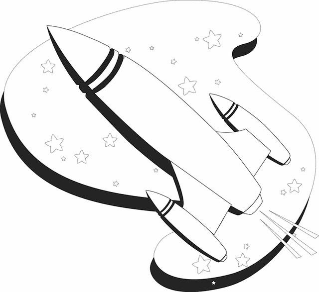 Rocketship - Free Printable Coloring Pages