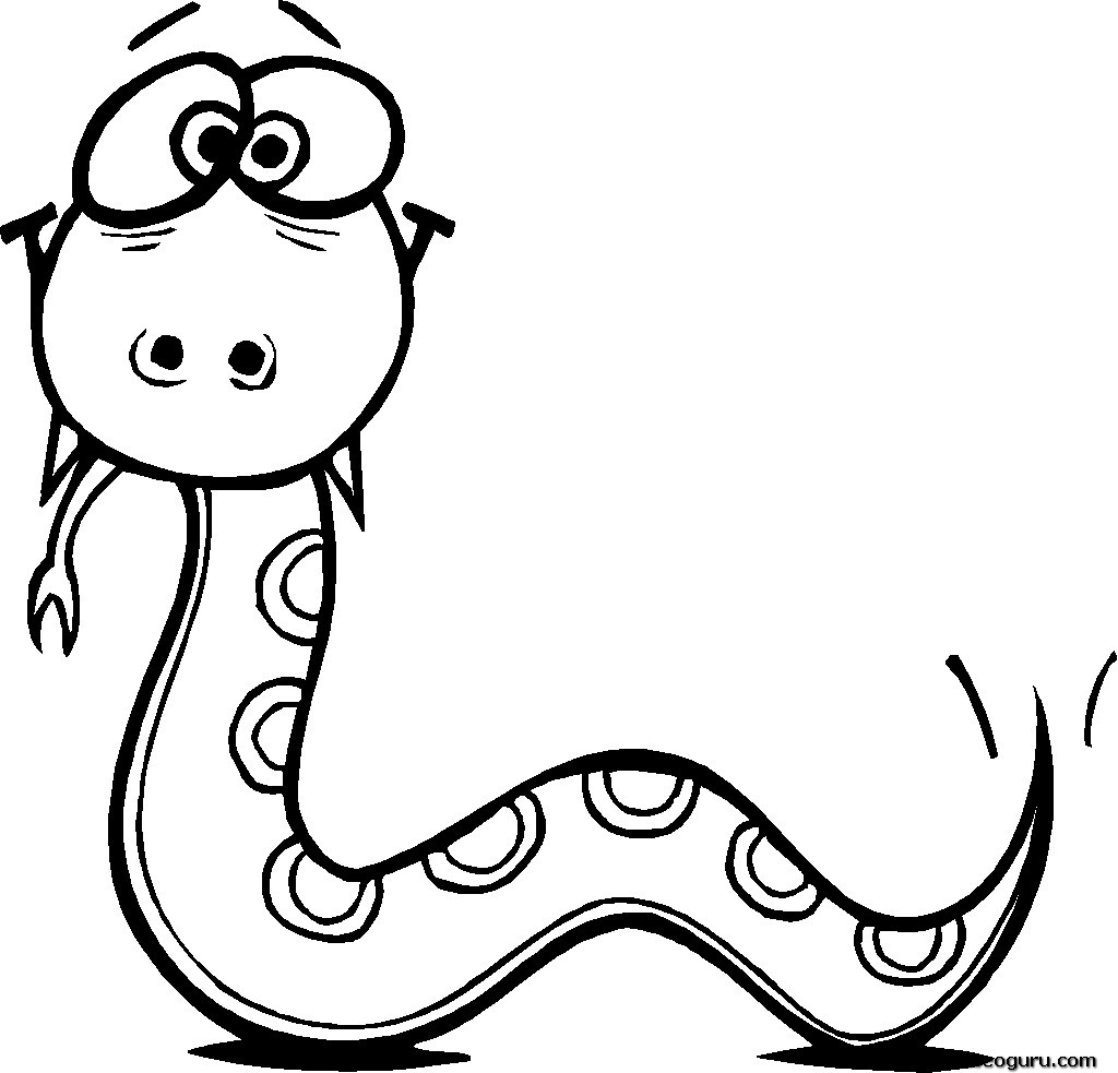 cute snake Colouring Pages