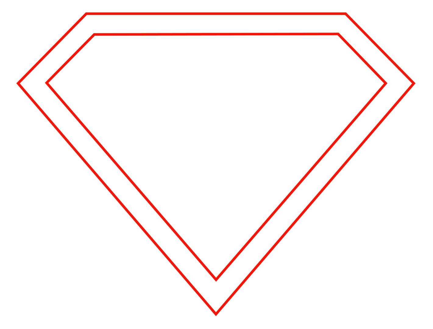 Images For > Blank Superman Logo Template