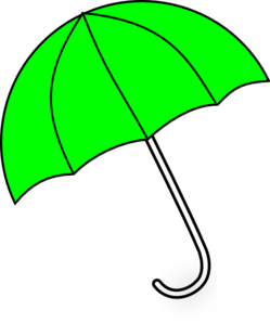 Green umbrella clipart