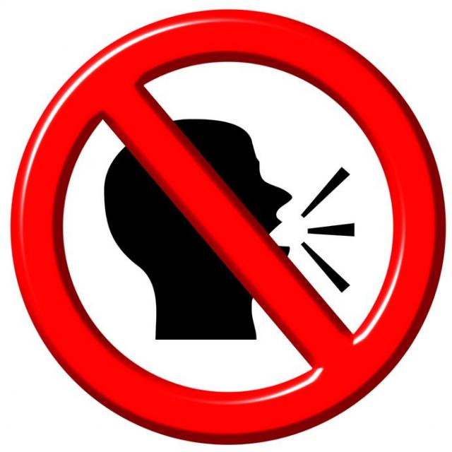 No talking voice clipart