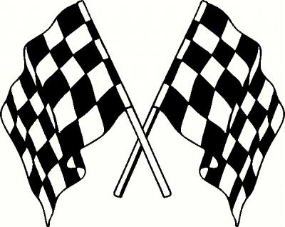 Car racing flags clipart