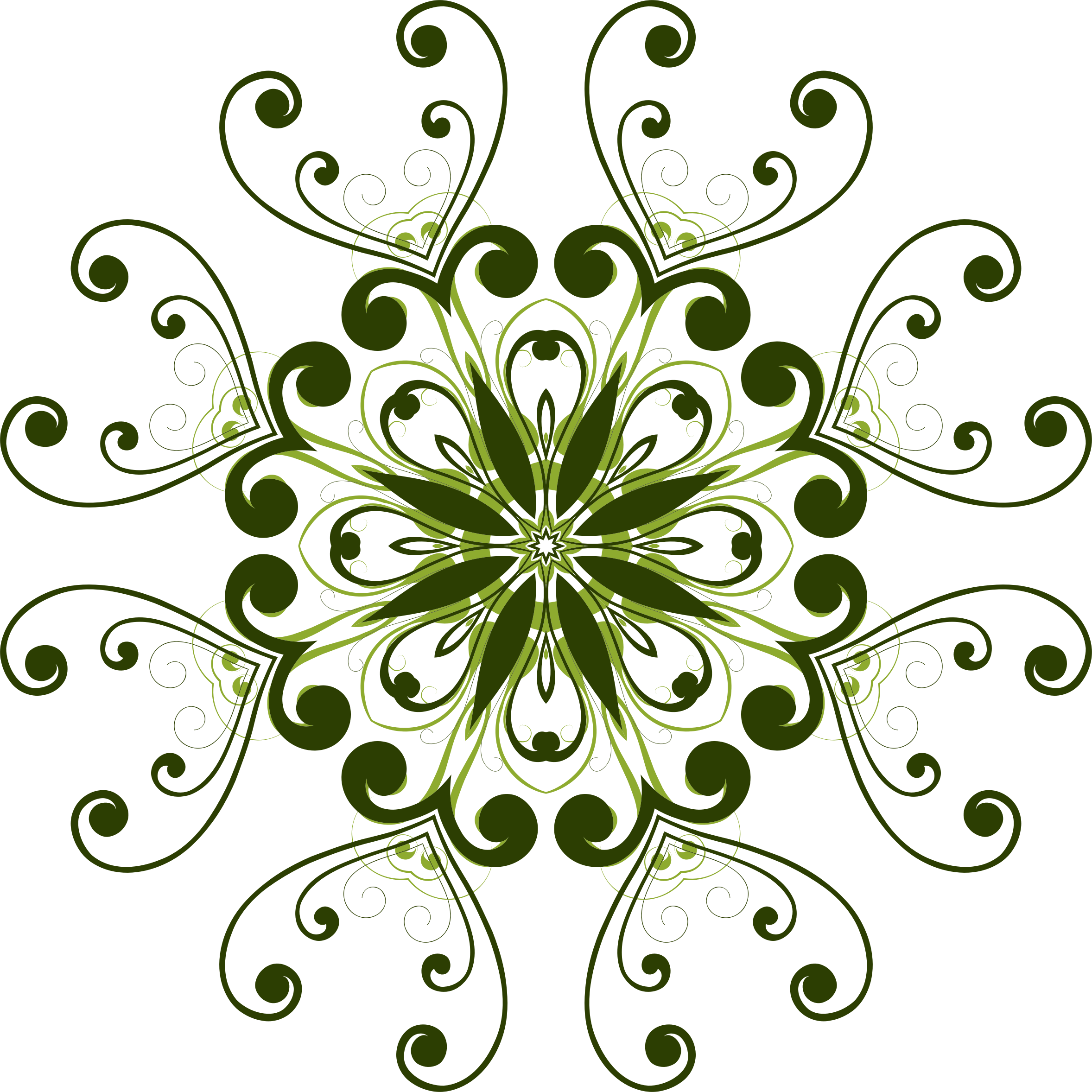 Clipart - Flourish Flower Design 11