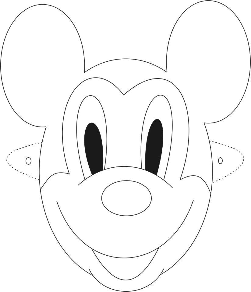 Mickey Mouse Face Outline