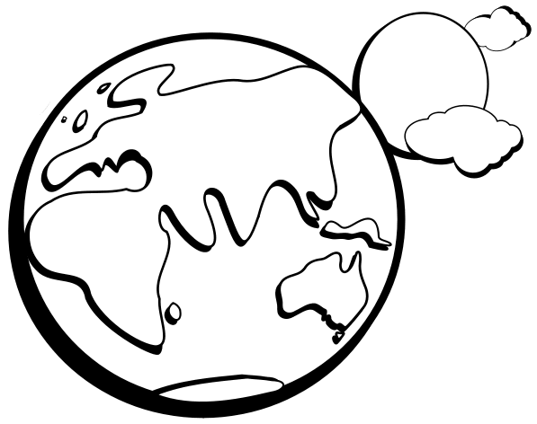 Earth Clipart Black And White - Free Clipart Images