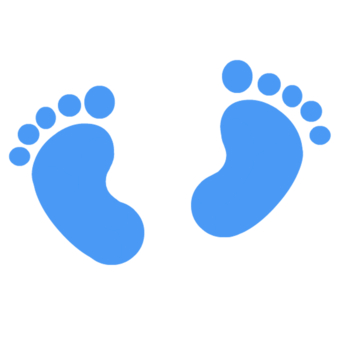 Baby Footprints Clipart Black