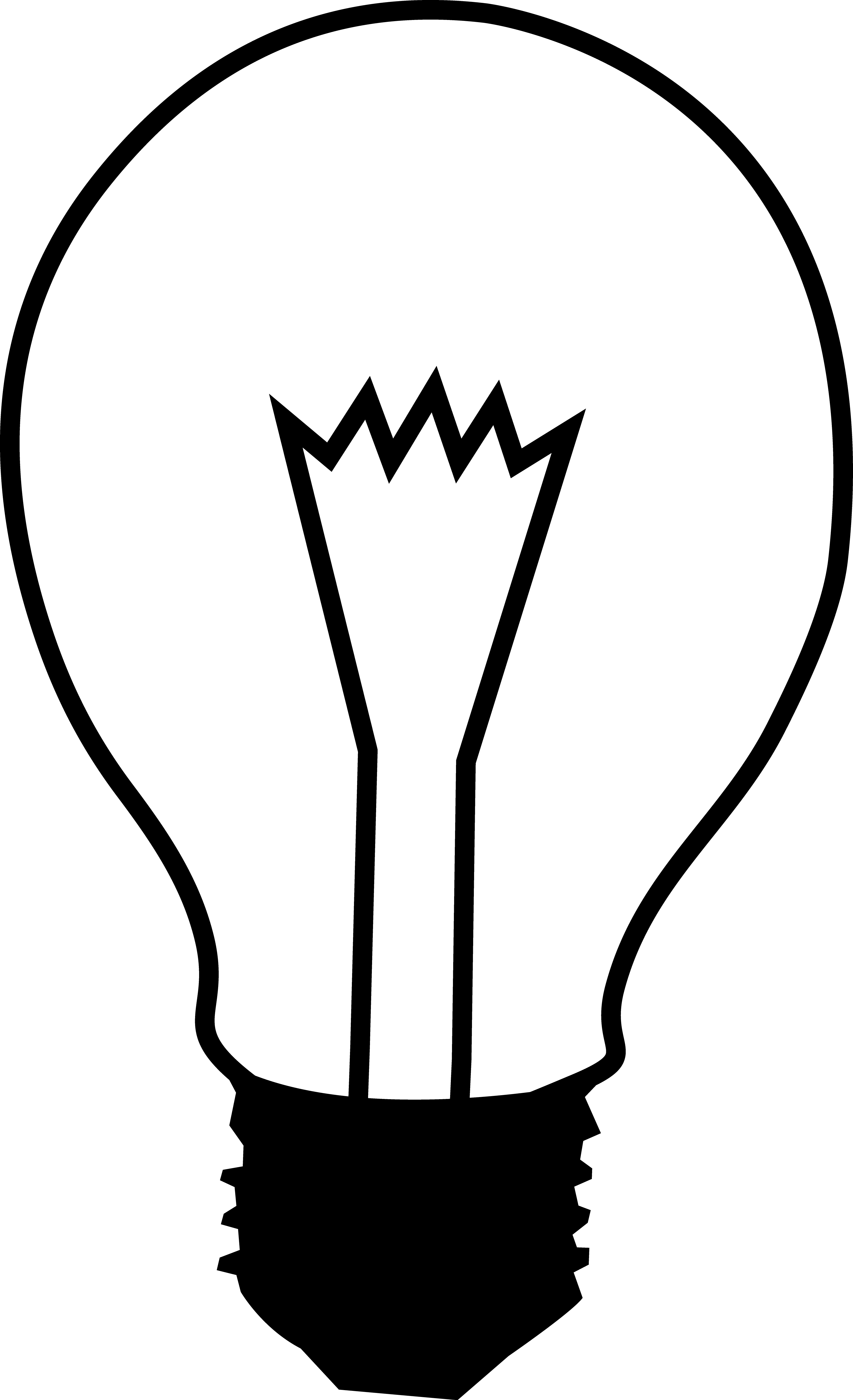 Idea Light Bulb Clip Art Black And White - Free ...