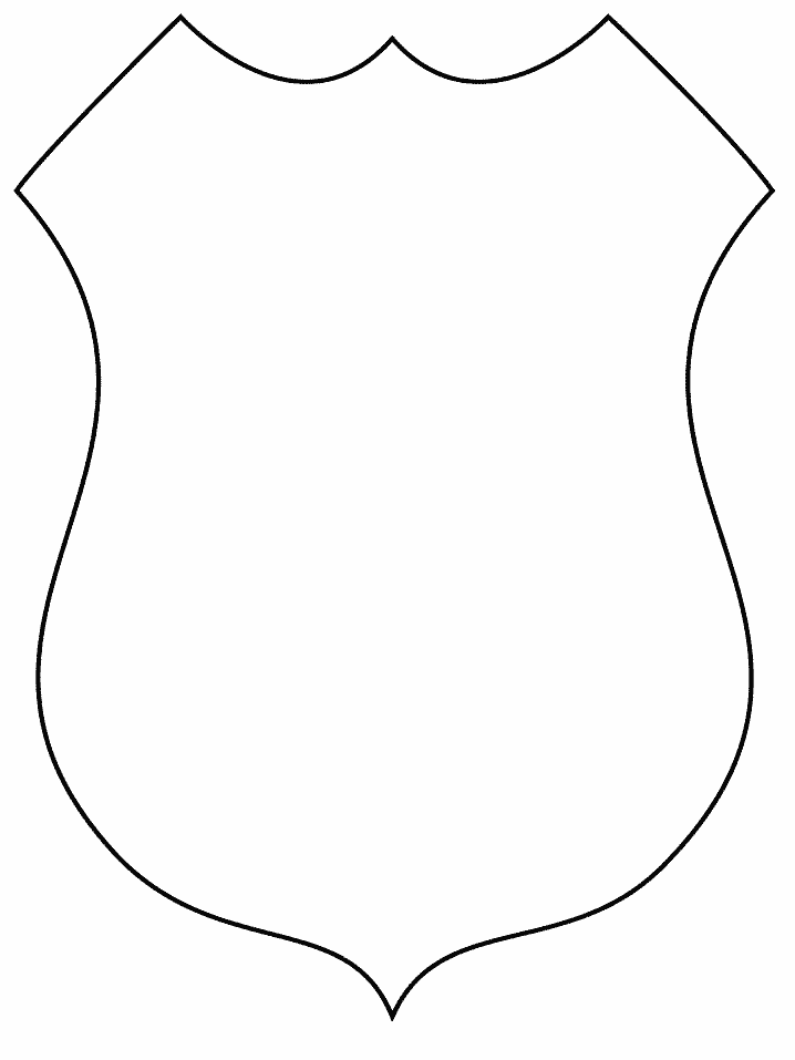 Police Badge For Kids - AZ Coloring Pages