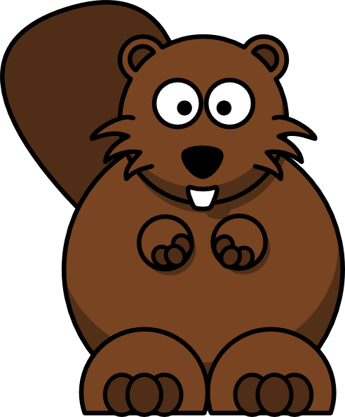 Cartoon Beaver Clip Art - vector clip art online ...