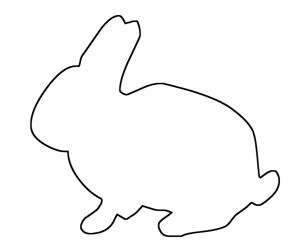 Bunny Head Outline Template - ClipArt Best