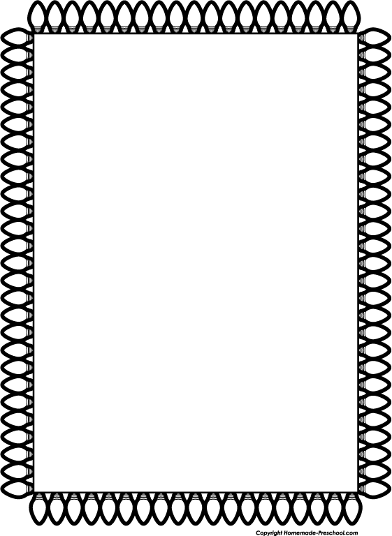 Christmas borders black and white free clipart