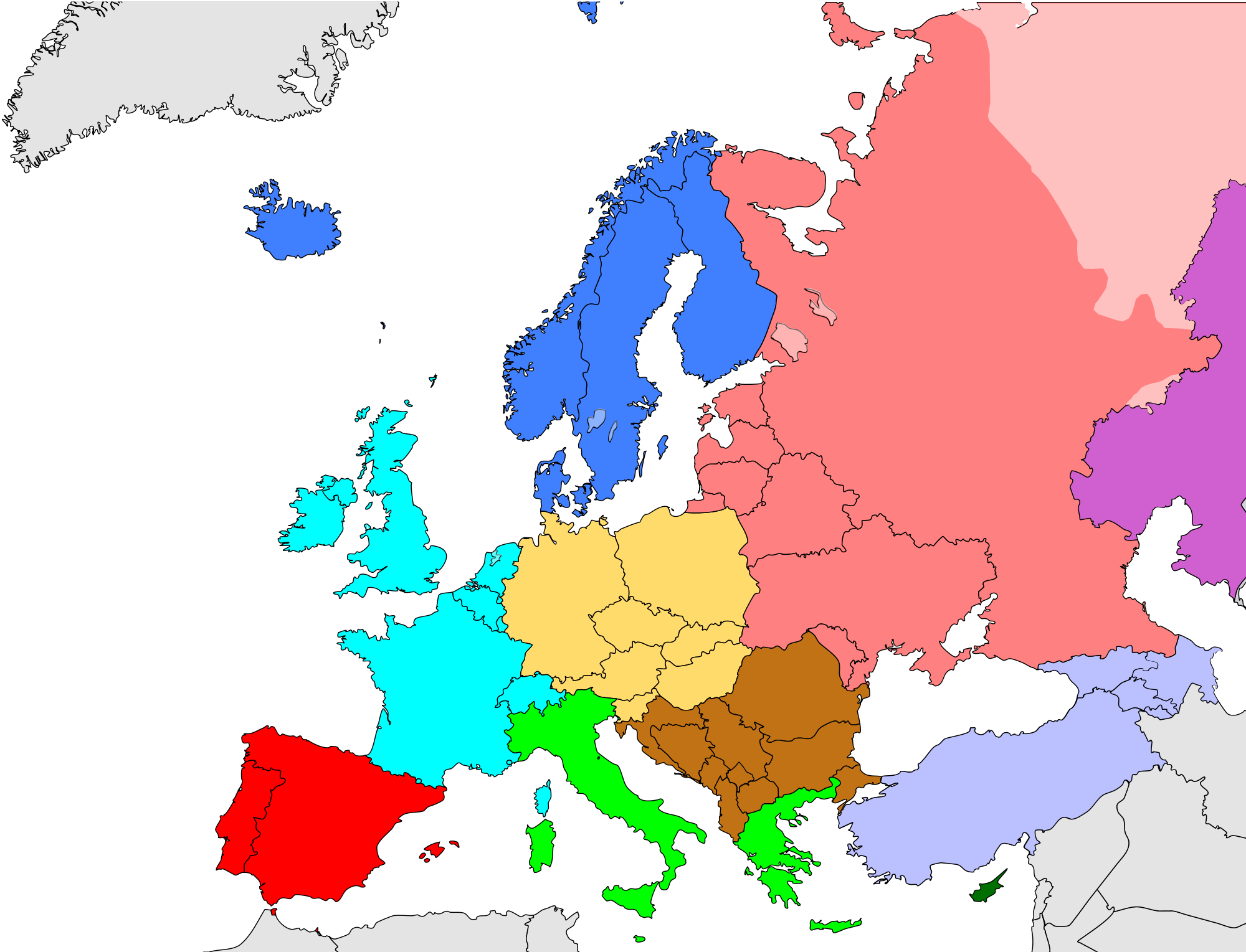 File:Europe subregion map world factbook.svg