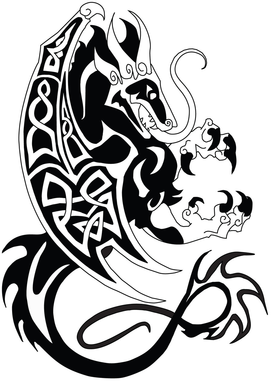 10+ Celtic Dragon Clipart