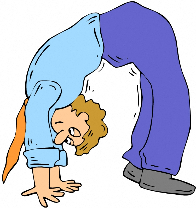 Bend over backwards clipart. 