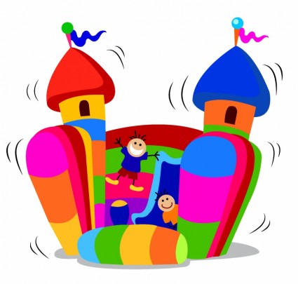 Free clipart bounce house