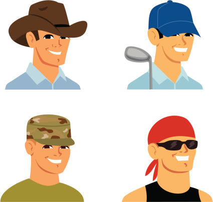 Silhouette Of A Cowboy Caricatures Clip Art, Vector Images ...