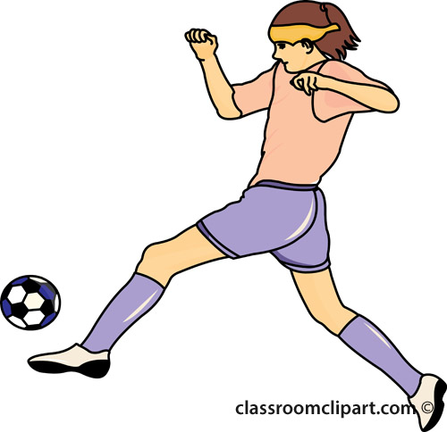 clipart of girl playing soccer - photo #12