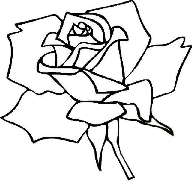 clipart rose outline - photo #21