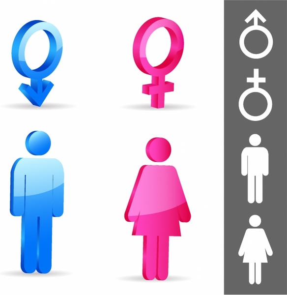 Gender symbols. Free vector in Adobe Illustrator ai ( .AI ...