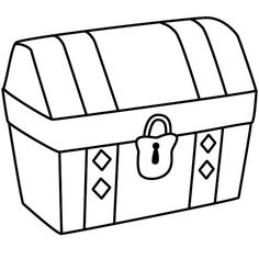 Treasure chest outline clipart