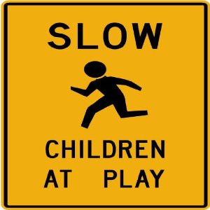 Amazon.com - Street & Traffic Sign Wall Decals - SLOW Children at ...