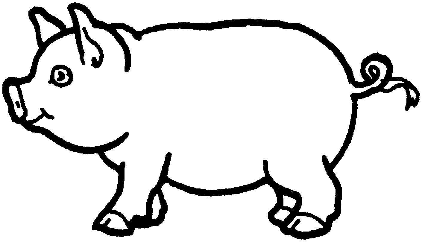 Pig Line Drawing