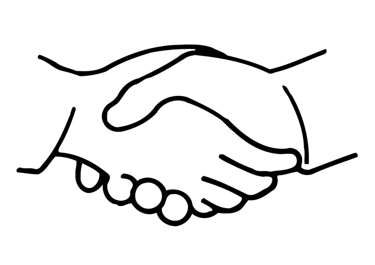 Hand Shaking Drawing - ClipArt Best