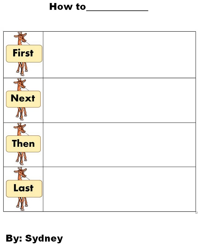 First, Next, Then, Last, Graphic Organizer Template | K-5 Computer Lab