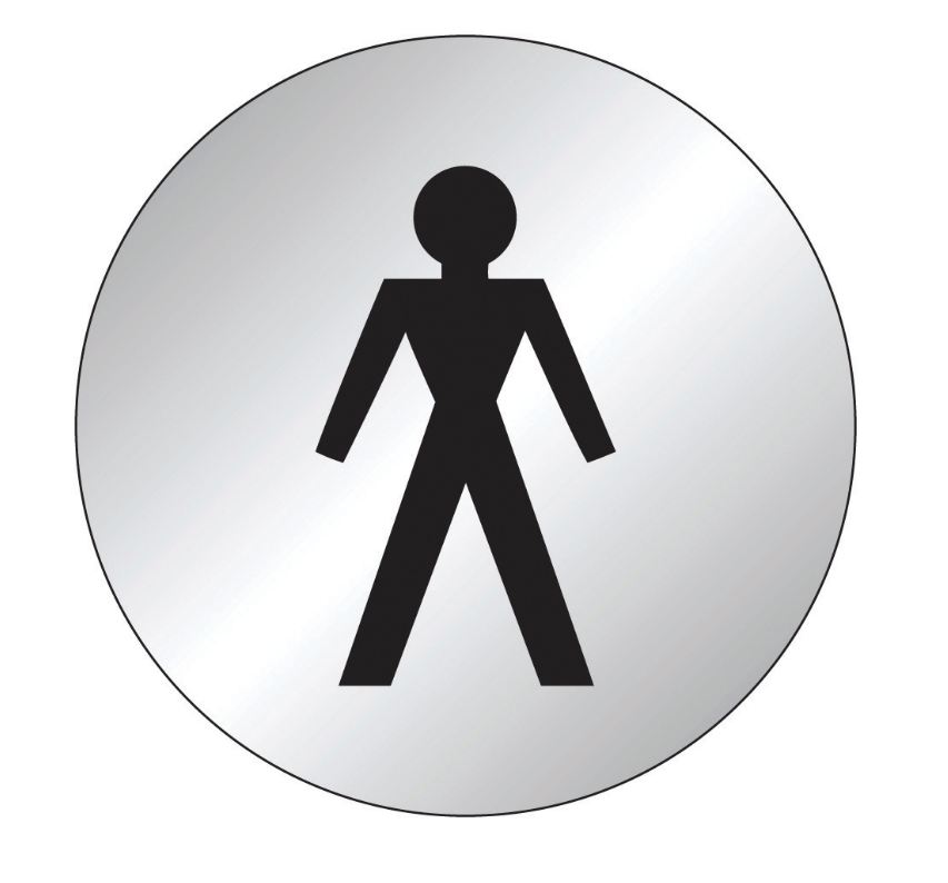 Male WC / Toilet Facility Prestige Sign – Satin Anodised Aluminium ...