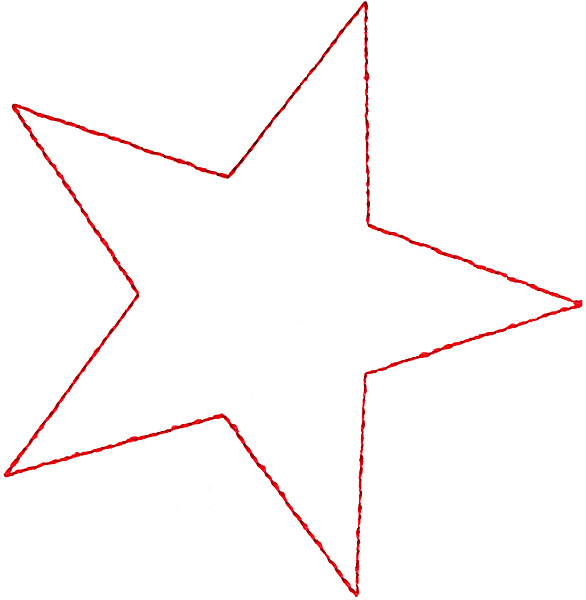Outlines Embroidery Design: Star Outline from Grand Slam Designs