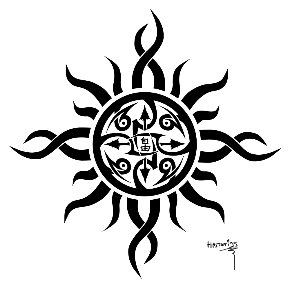 Tribal Sun Tattoos - Designs and Ideas