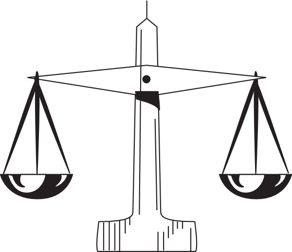 Scale Of Justice clip art Free Vector