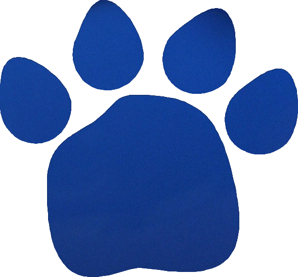 Blue Paw Print Clip Art Vector Online Royalty Free