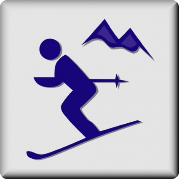 Skiing clip art.